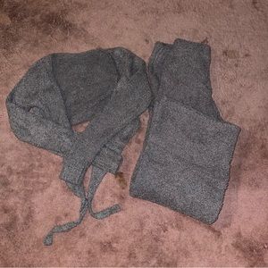 Skims cozy knit wrap top and pant